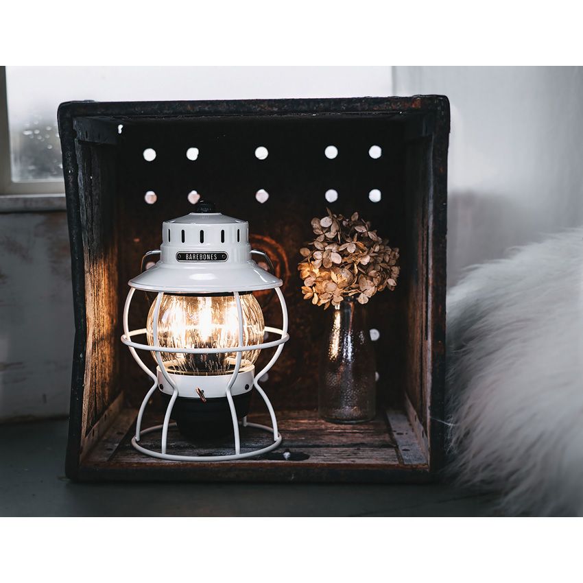 Vintage White Railroad Lantern