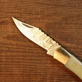 Small Bone Handle Lockback Folder