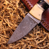 Olivewood Handle Damascus Skinner