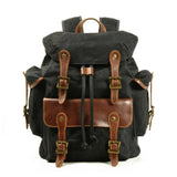 Black Acadia Canvas Backpack