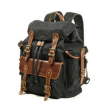 Black Acadia Canvas Backpack