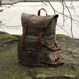 Classic Trappers Backpack in Gray Canvas