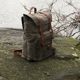 Classic Trappers Backpack in Green Canvas