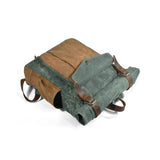 Rolltop Canvas Backpack in Lake Green