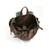 Rolltop Canvas Backpack in Coffee Brown