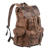 Canvas and Leather Backpack