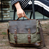 Canvas and Leather Briefcase