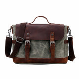 Canvas and Leather Briefcase